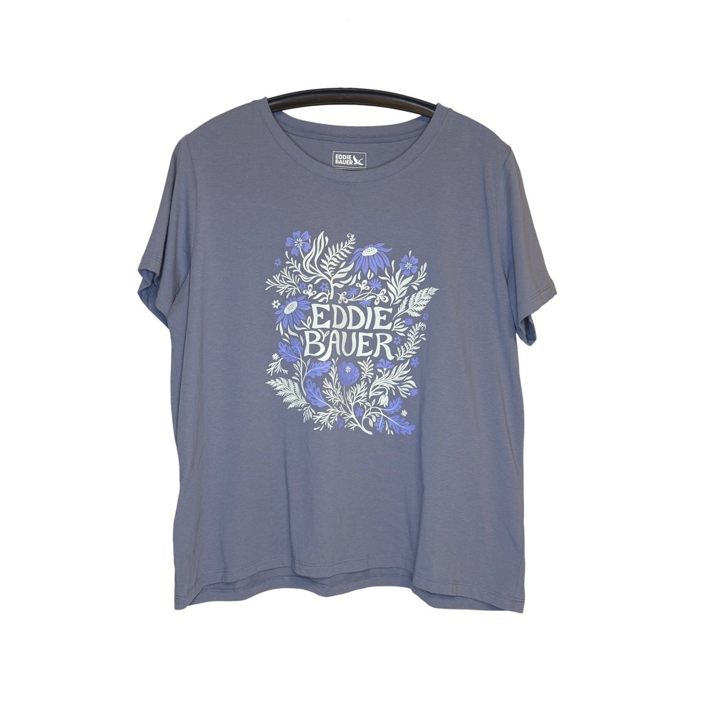 Eddie Bauer Womens Floral Graphic T-Shirt XL Casual Minimalist Activewear